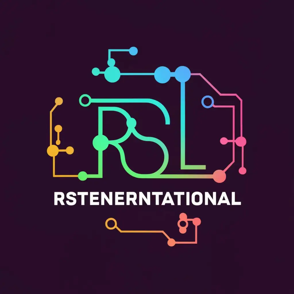 a logo design,with the text "International", main symbol:IT-related symbols, such as circuit designs or icons related to software - Digital marketing symbols, like target icons or SEO graphs - Verbiage, ideally integrating our company name 'RSL International' - Although color preferences aren't strict, a palette that complements the industry would be a bonus. Since we're working on an urgent timeline, a designer who can commit to finalizing the project ASAP is preferred.,Moderate,be used in Technology industry,clear background