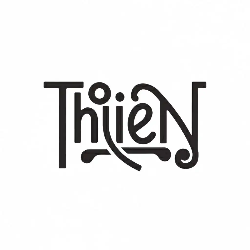logo, letter, with the text "THIEN", typography