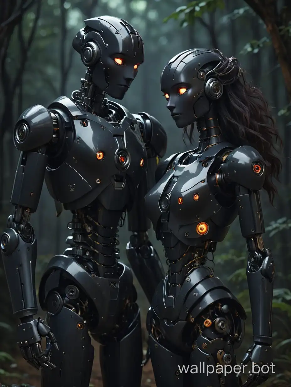 dark robotic romantic couple