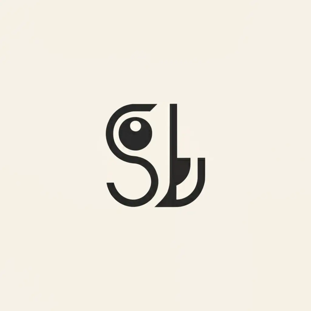 a logo design,with the text "S L", main symbol:Eye,Minimalistic,clear background
