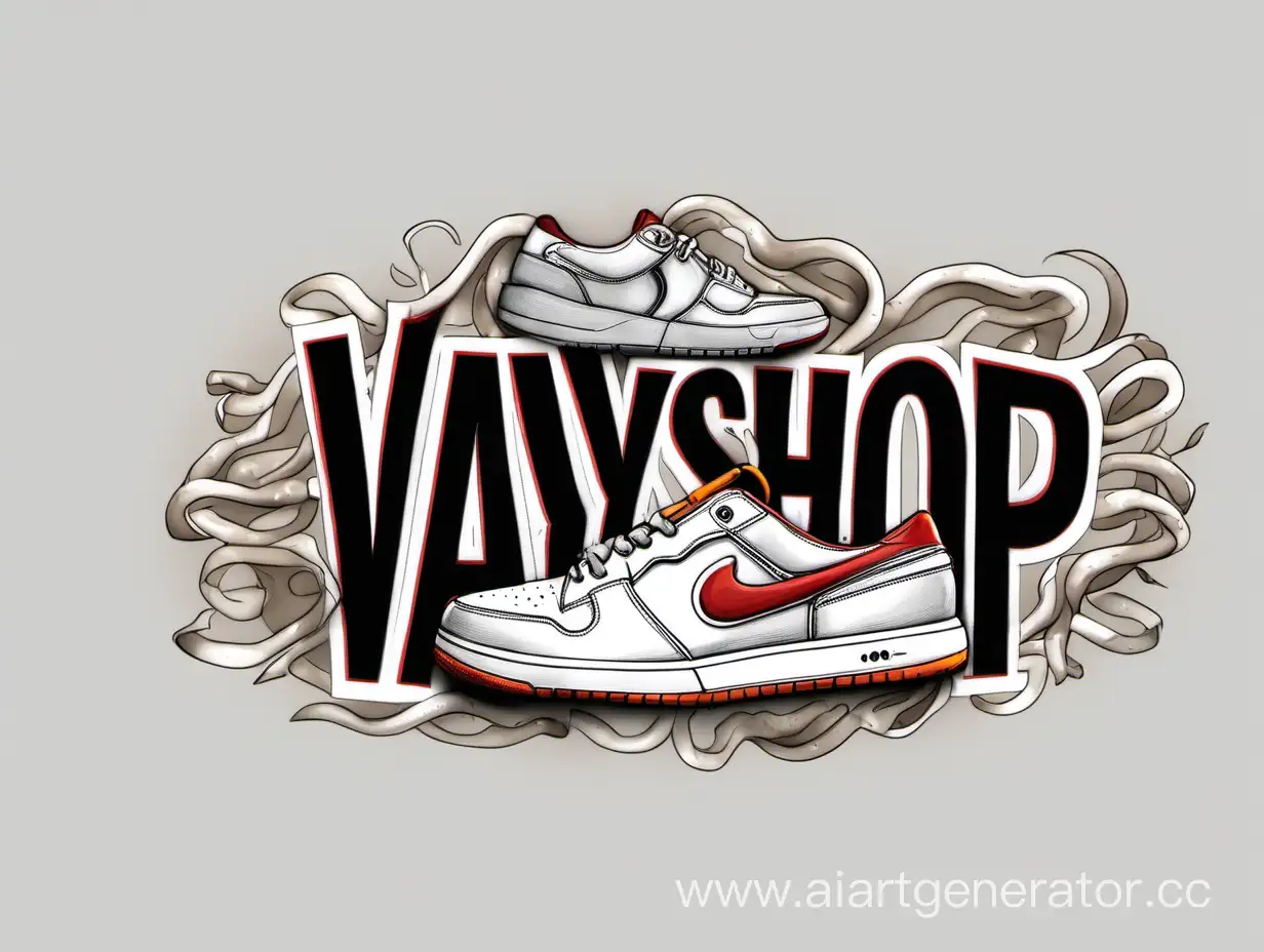 Надпись "VayShop" для сайта кроссовок