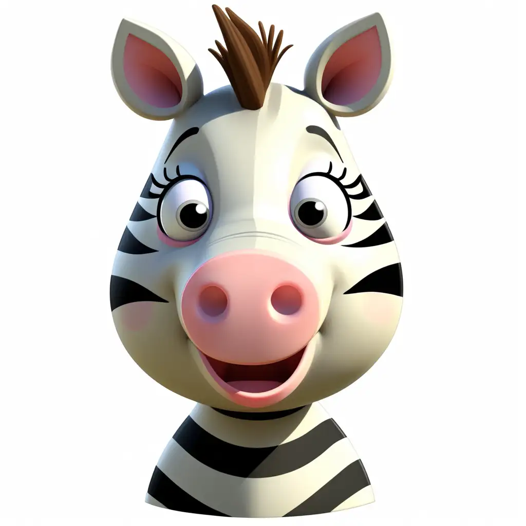 Zoë Zebra from Peppapig head only icon cartoon