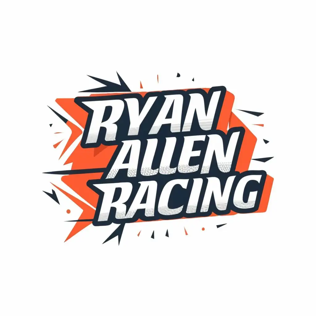 logo, Racing, with the text "Ryan Allen Racing", typography, be used in Sports Fitness industry