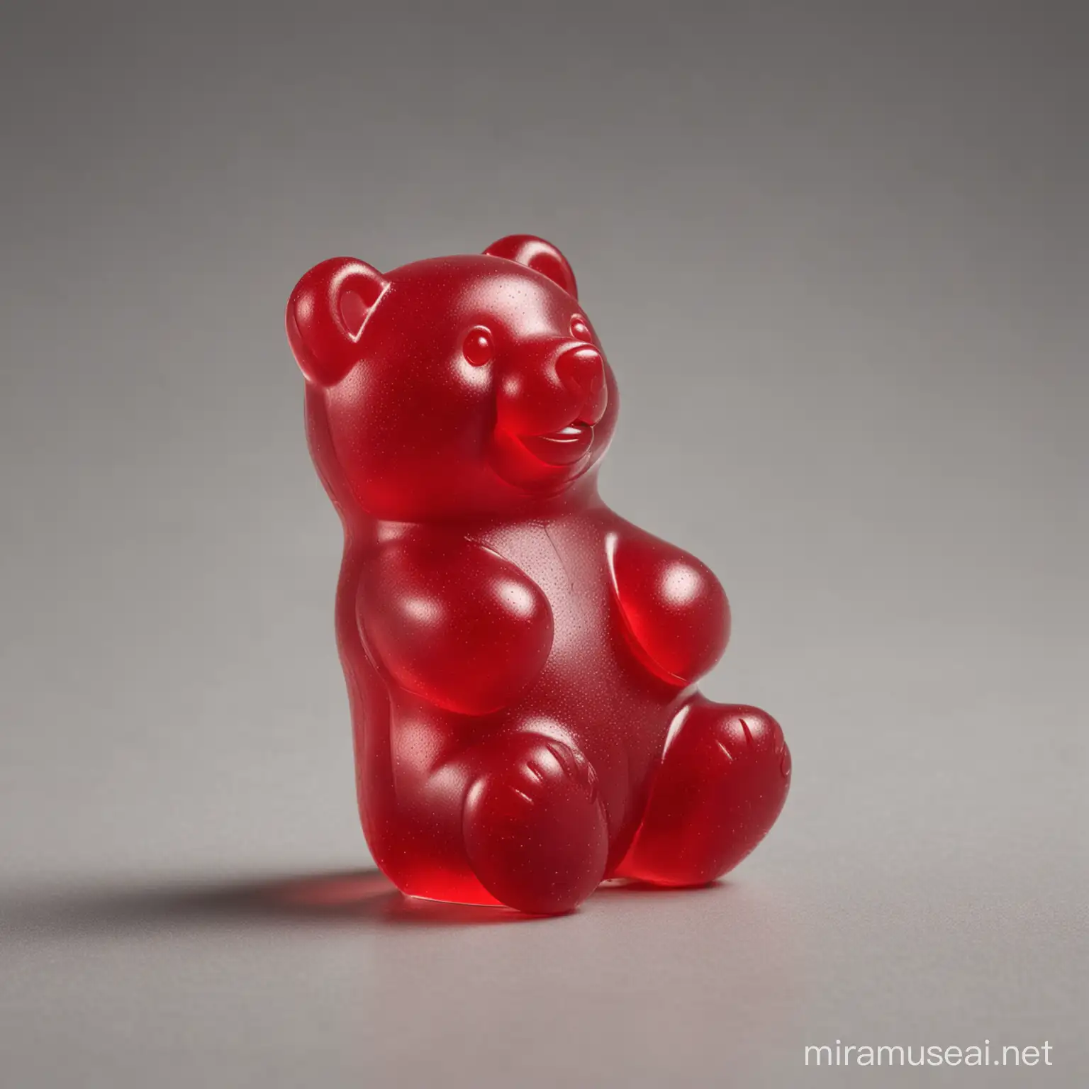 Red gummy bear isolated 

