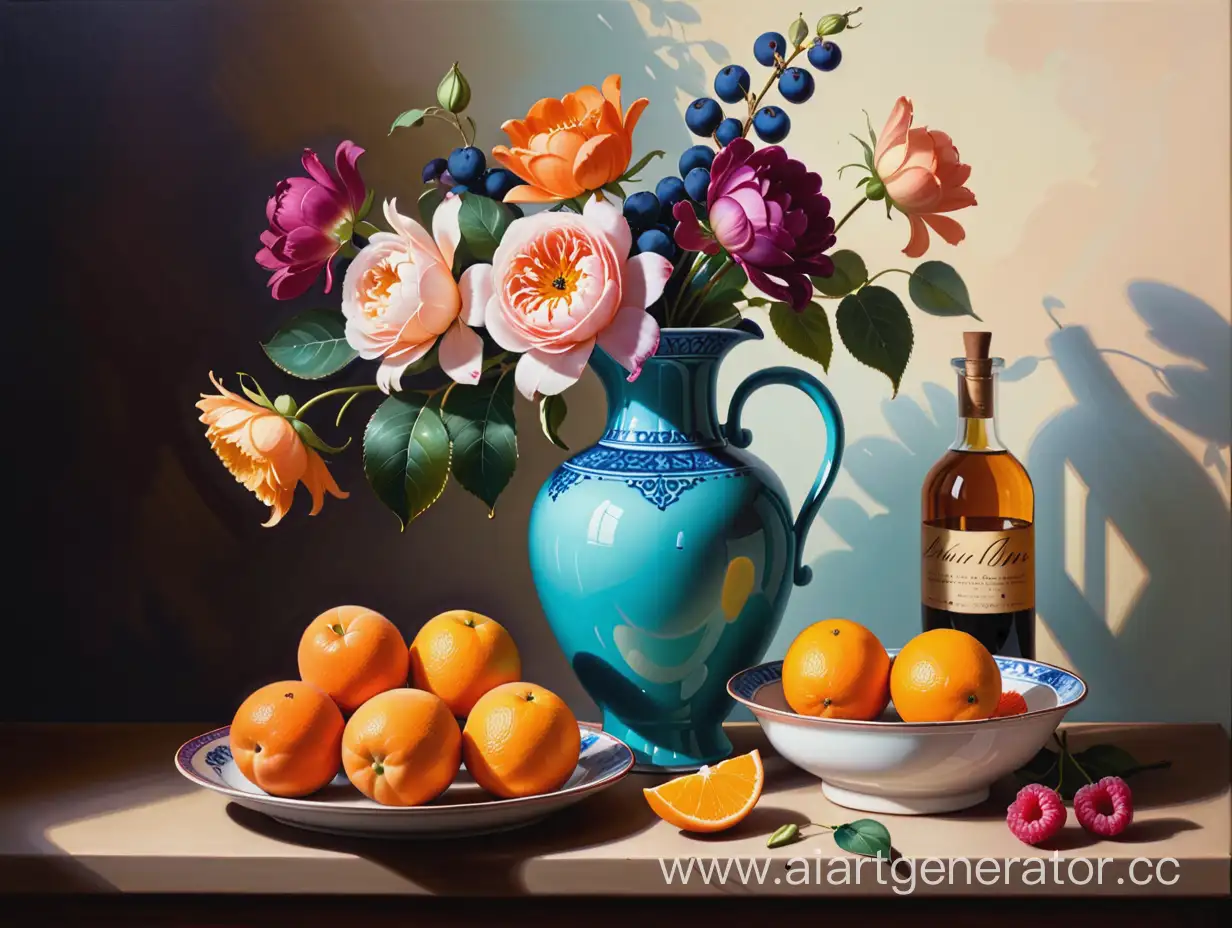 Colorful-Floral-Arrangement-in-Classic-Still-Life-Painting