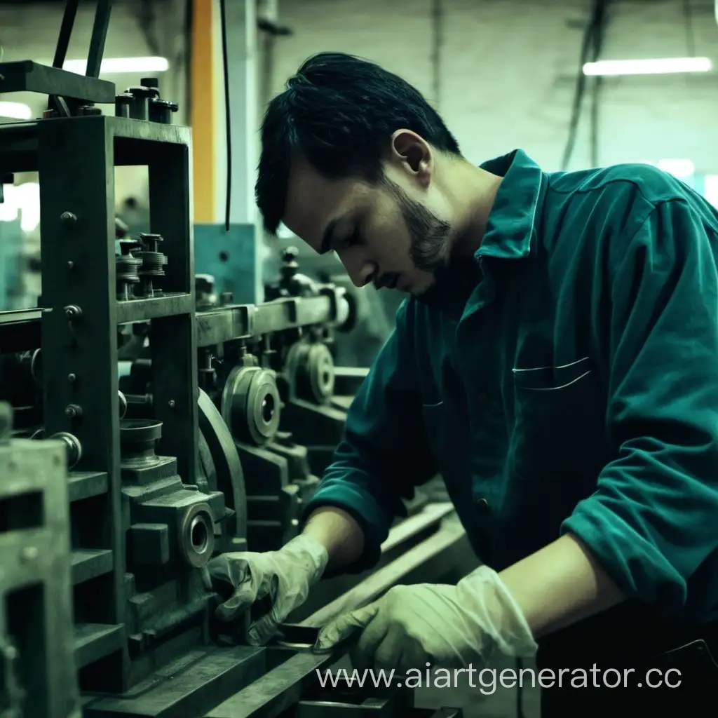 Factory-Worker-Operating-Machinery