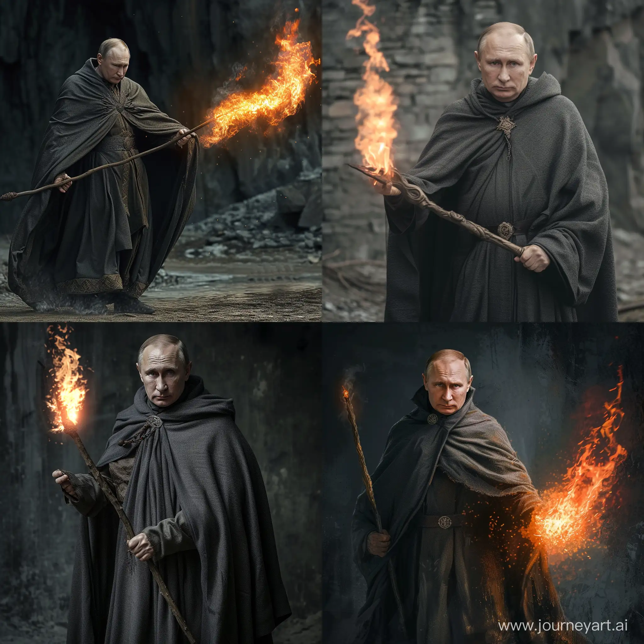 Putin-Summoning-Fiery-Beam-in-Dark-Gray-Cloak-with-Staff