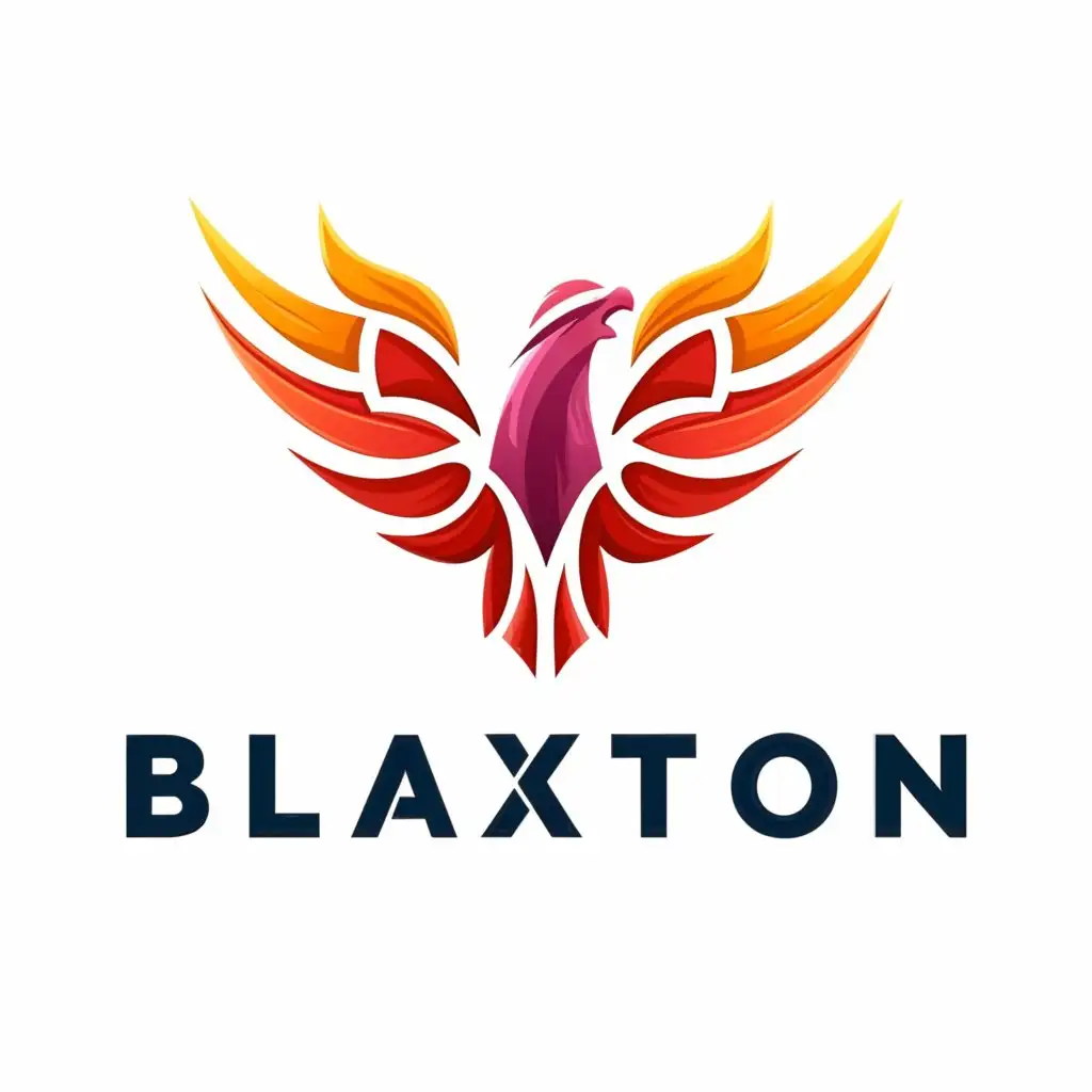 a logo design,with the text "BLAXTON", main symbol:phoenix bird,Moderate,clear background