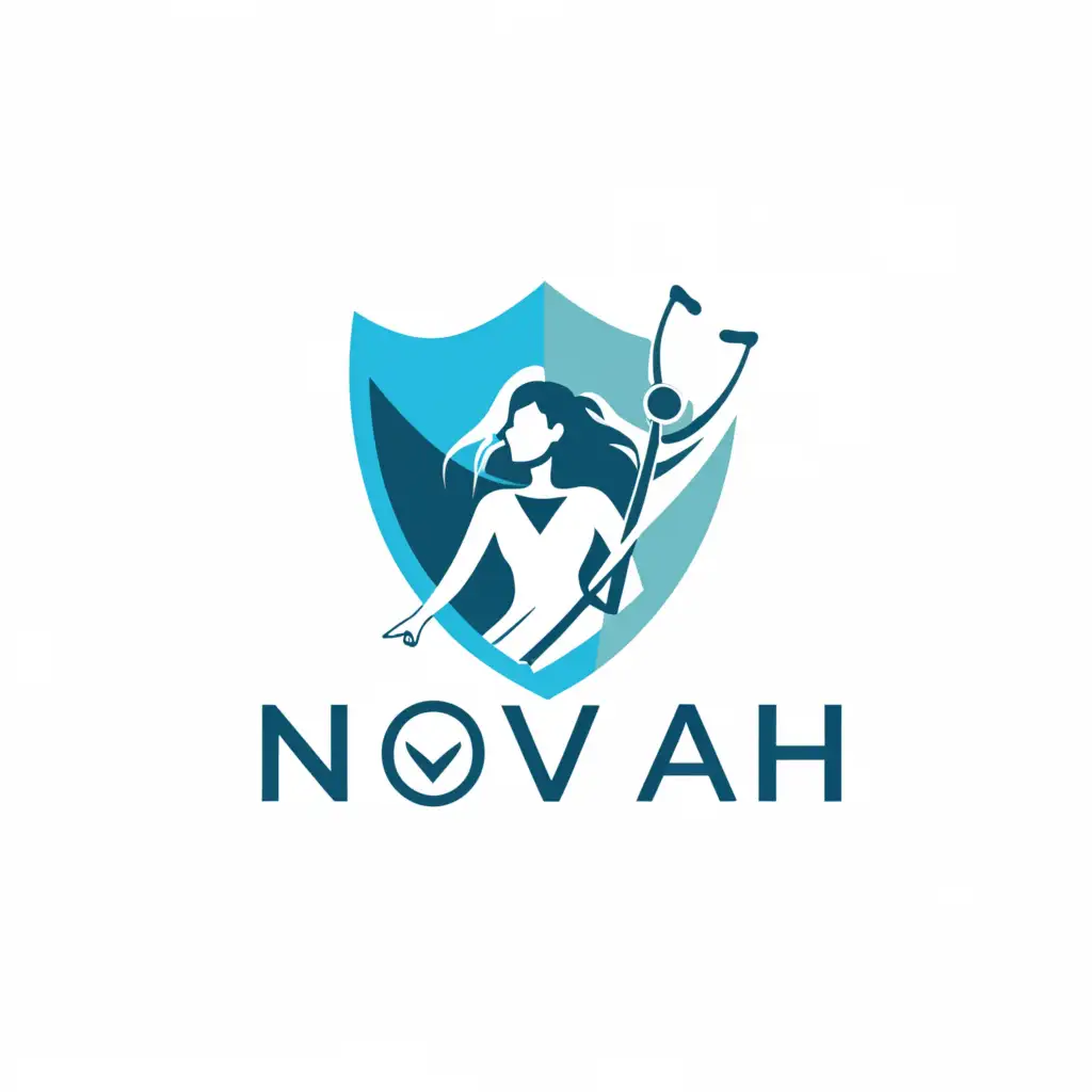 a logo design,with the text "Logo for new NGO Novah - to prevent violence against women", main symbol:NGO woman security,Moderate,be used in Medical Dental industry,clear background