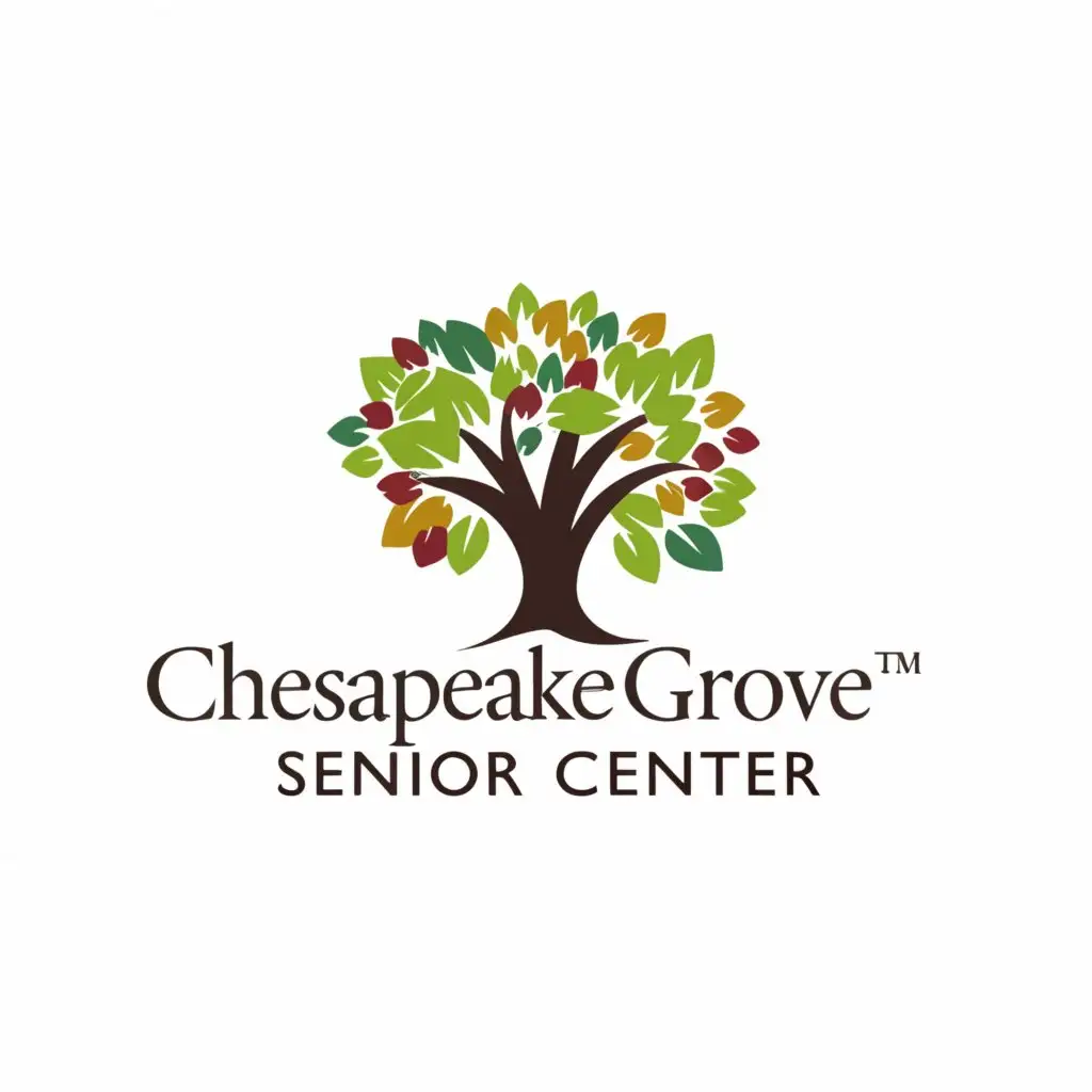 a logo design,with the text "Chesapeake Grove Senior Center", main symbol:tree grove,Moderate,be used in Nonprofit industry,clear background