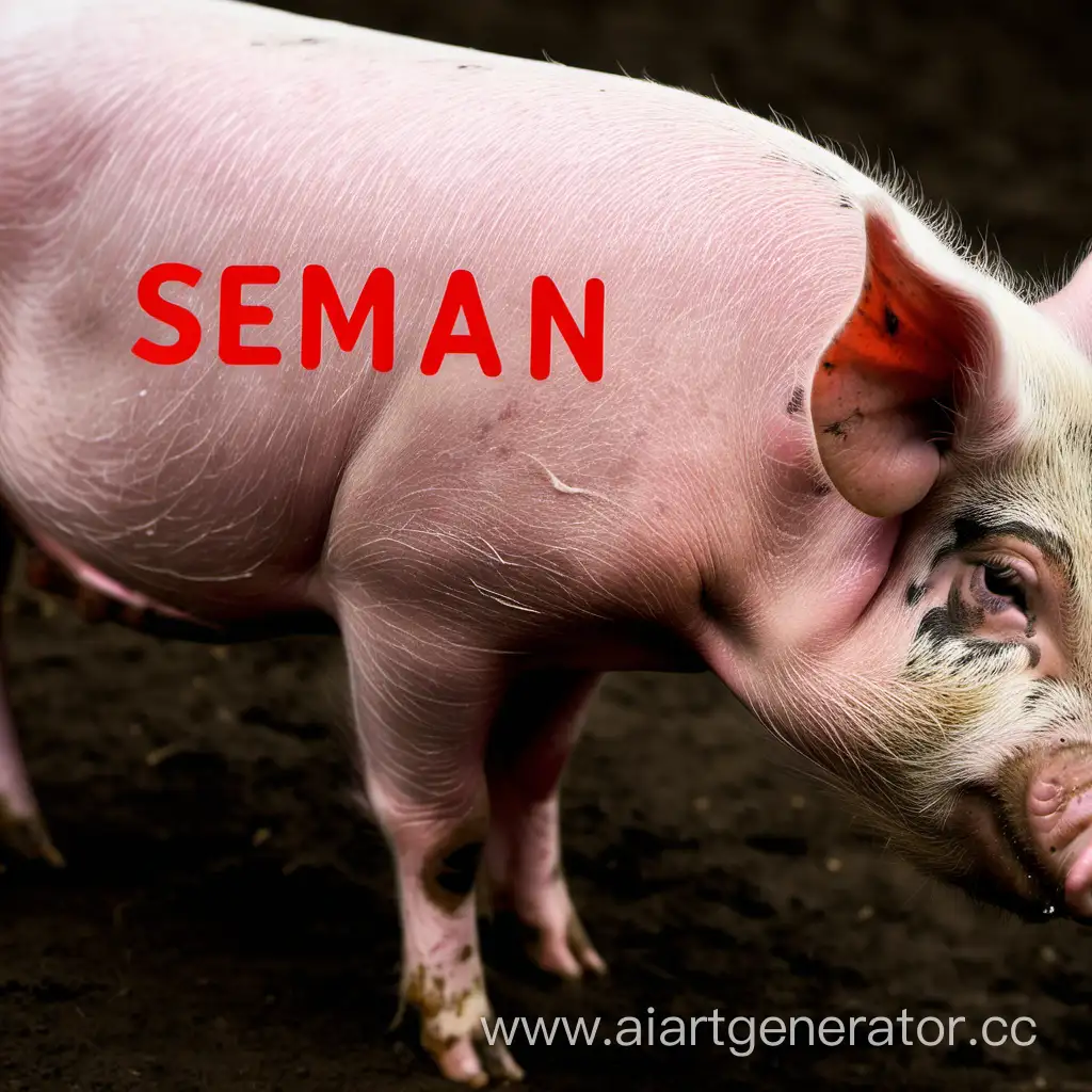 Semen-Inscription-on-Pig-Unique-Artistic-Rendering-of-a-Swine