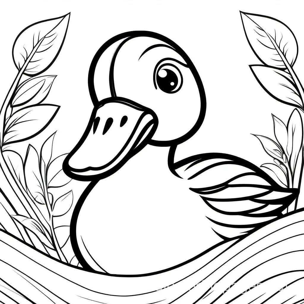 Smiling-Goose-Cartoon-Coloring-Page-for-4YearOlds