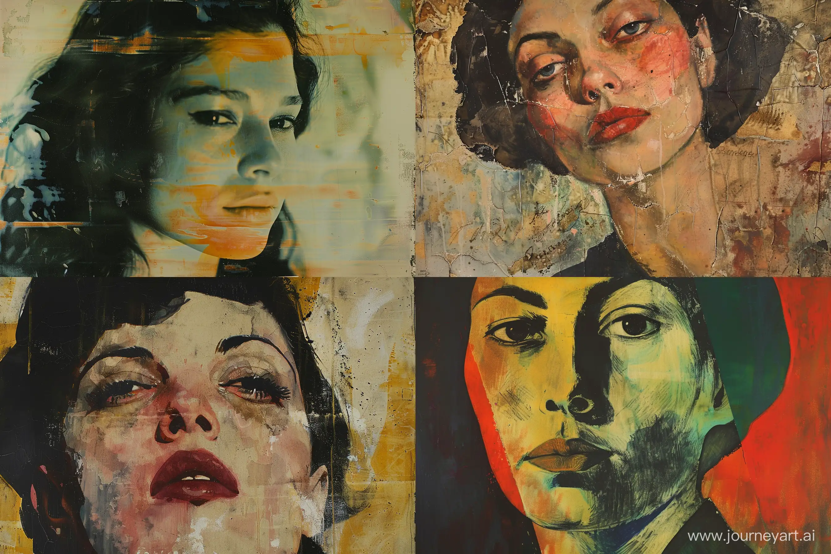 Grunge-Portrait-Painting-Captivating-Woman-by-Stan-Brakhage
