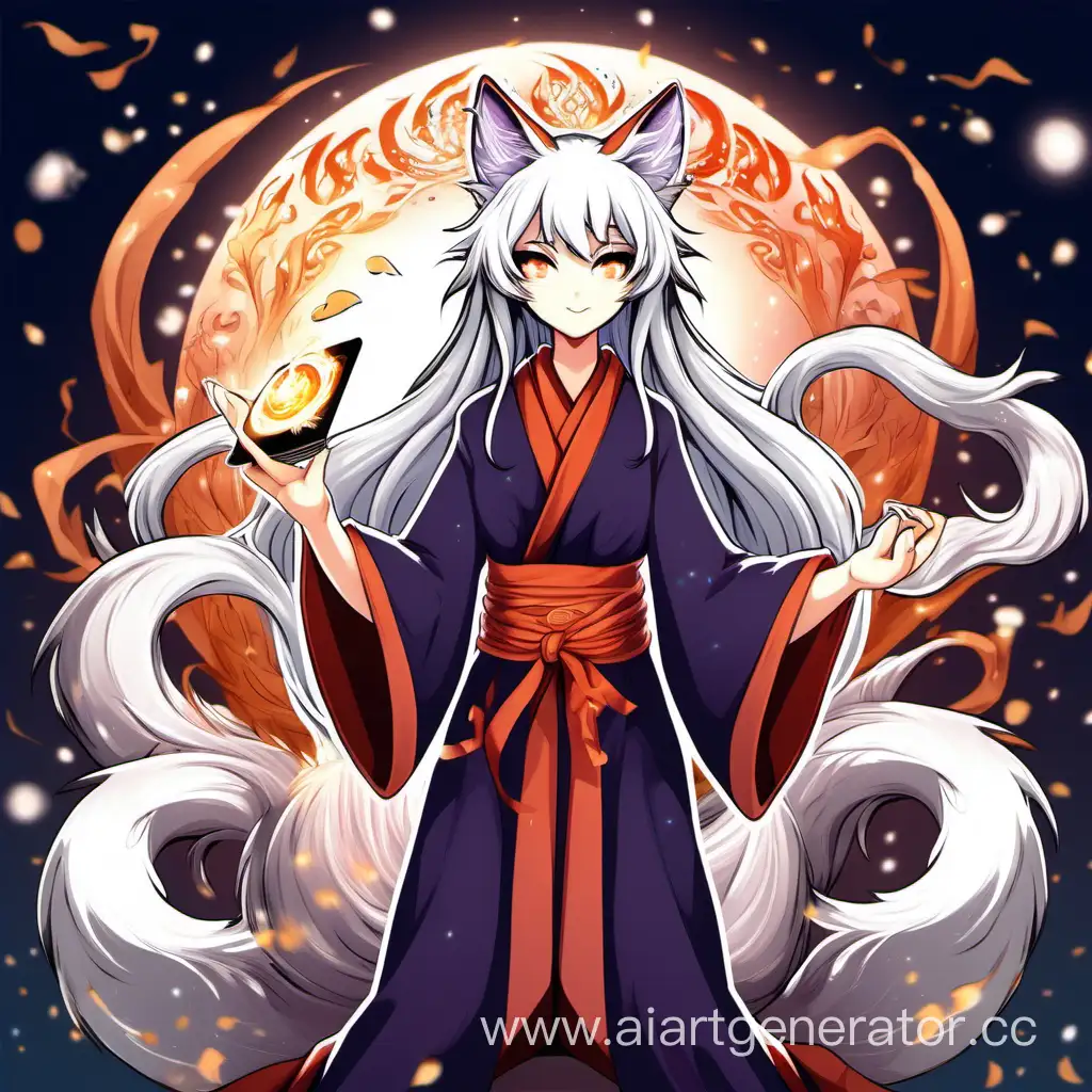 Enchanting-Girl-Kitsune-Casting-Mystical-Spells