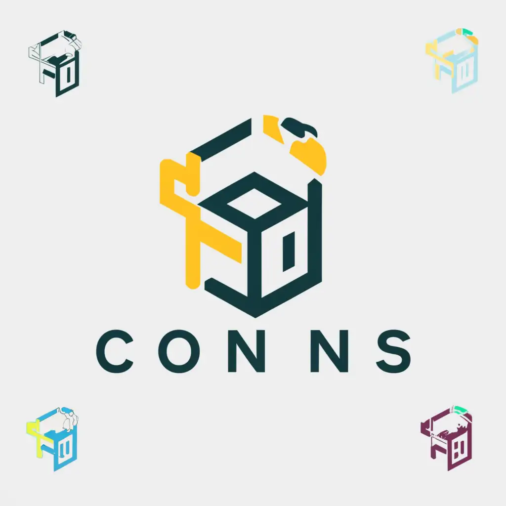a logo design,with the text "cons", main symbol:blocks,complex,be used in Construction industry,clear background