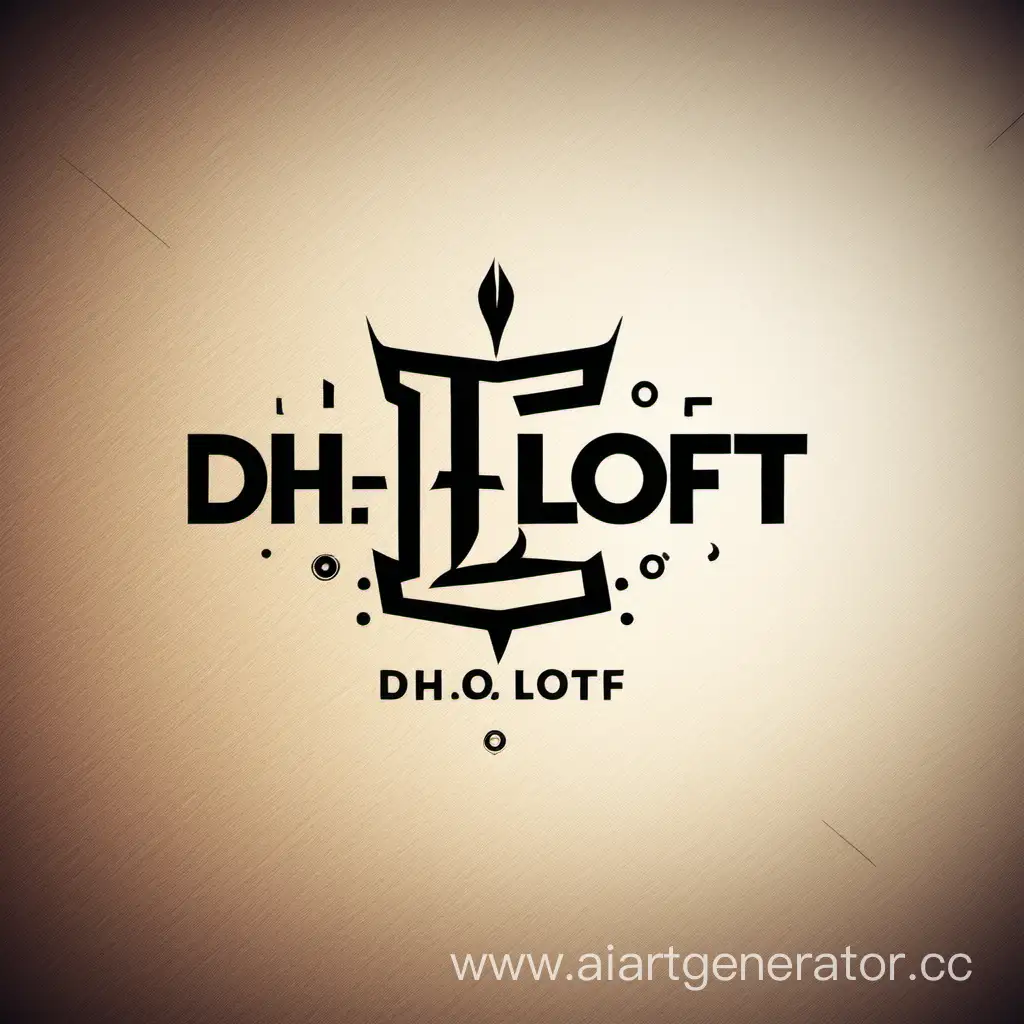 Modern-DH-Loft-Logo-Design-with-Sleek-Lines-and-Dynamic-Geometry