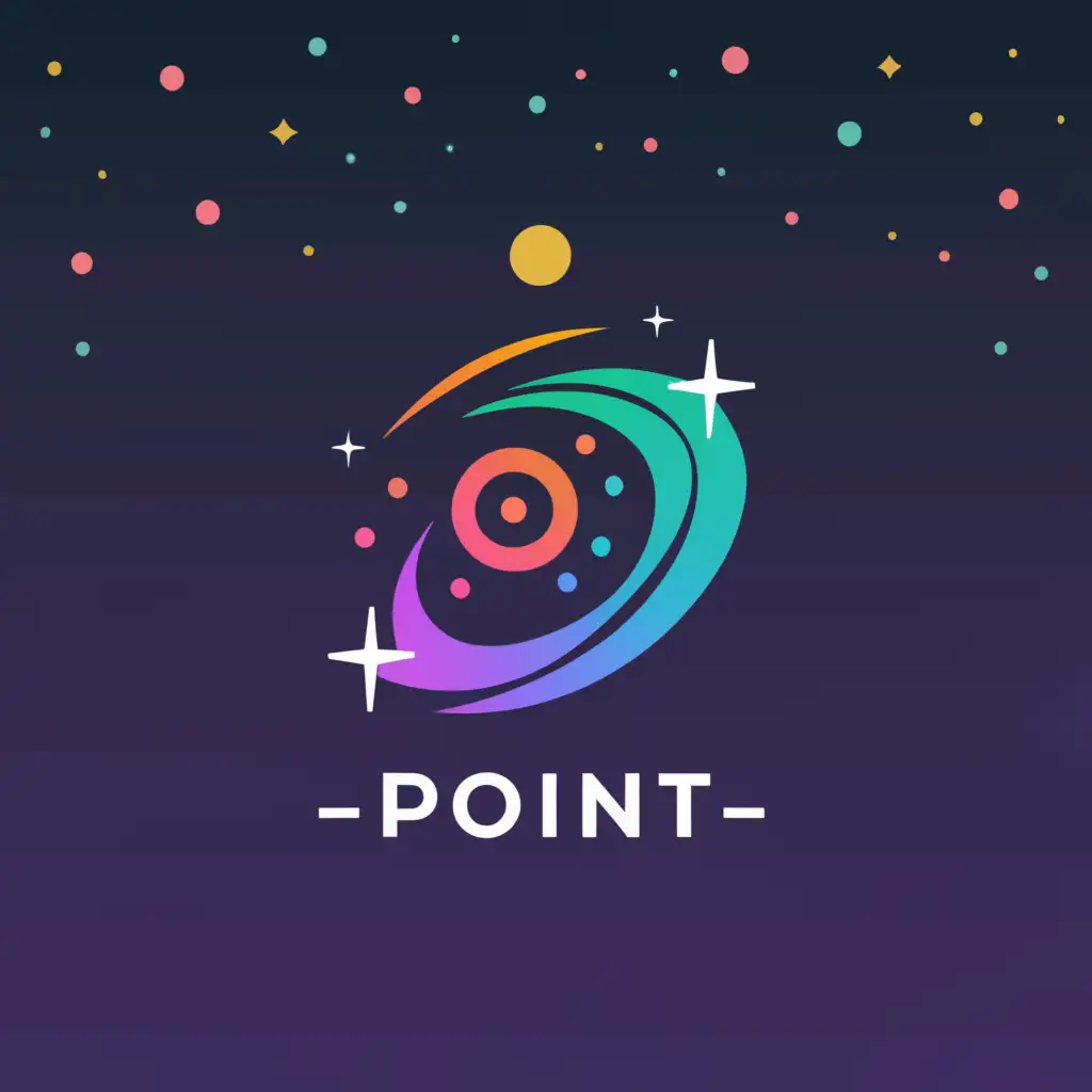 a logo design,with the text "– point –", main symbol:Stars, cosmos, colors,Moderate,clear background