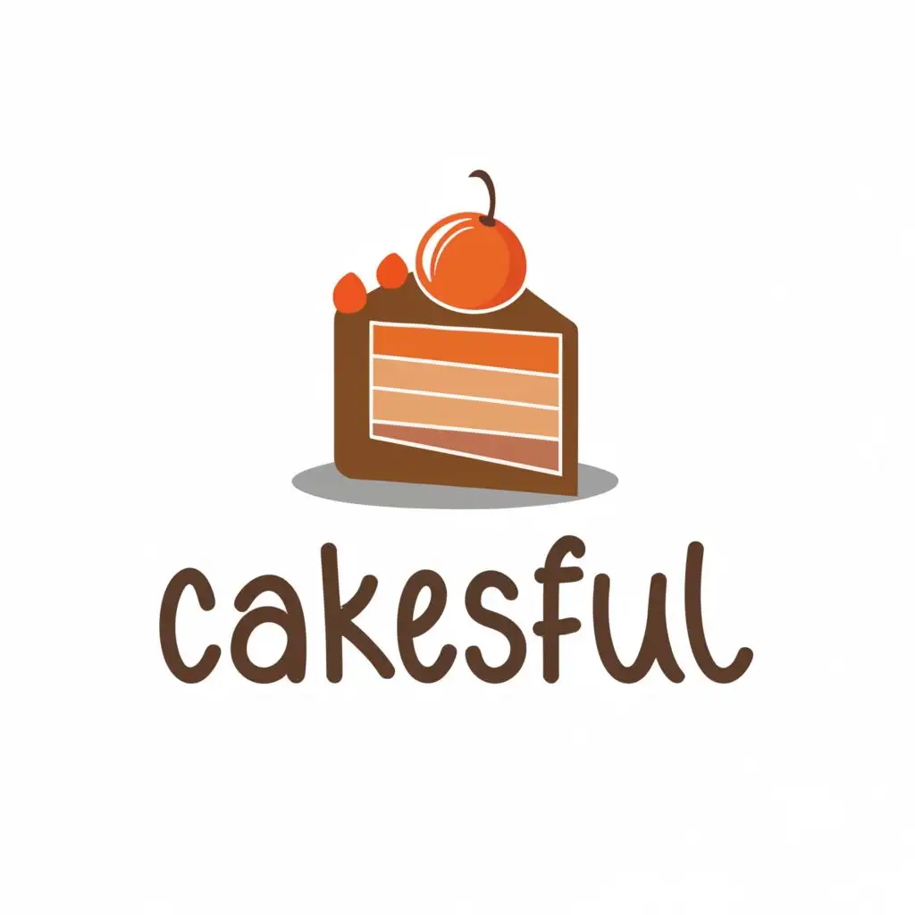 LOGO-Design-For-Cakesful-Delicious-Cake-Icon-for-Restaurant-Branding