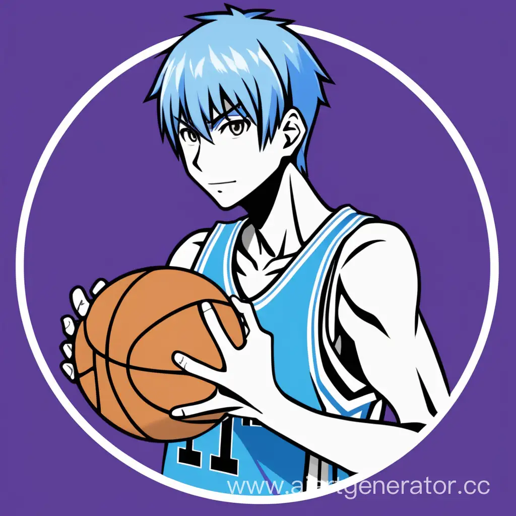 logo for the Twitch channel with a character from basketball Kuroko Aomine