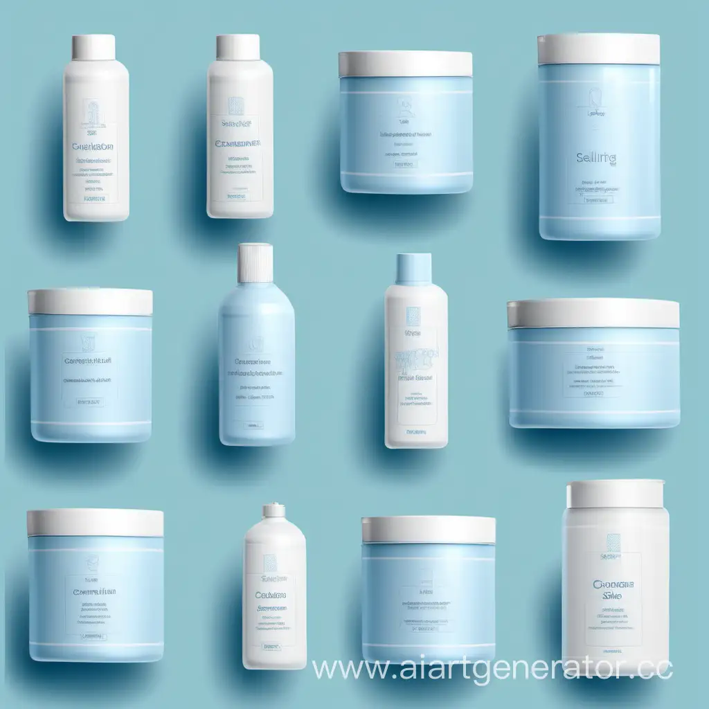 Soft-White-and-Light-Blue-Hair-Salon-Consumables-Display
