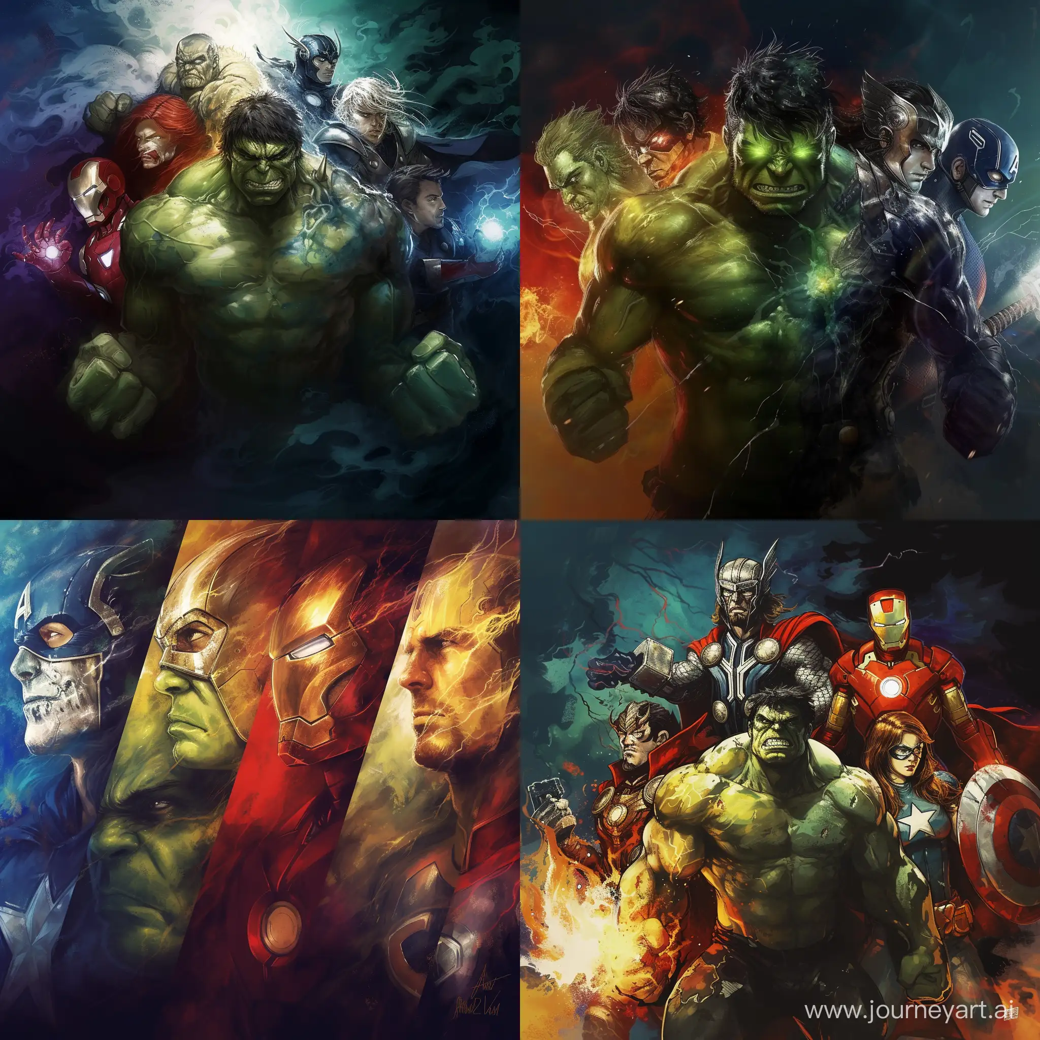 Mixture of Hulk , ghost rider , iron man ,thor , captain america , super man 