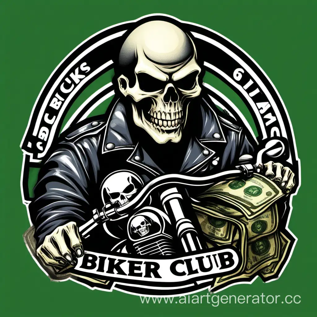 Biker-Club-Skull-Logo-on-Motorcycle-with-Money-Bag-GTA-5-Inspired-Art