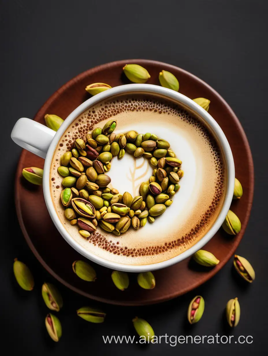 Top-View-of-Raf-Coffee-with-Pistachios