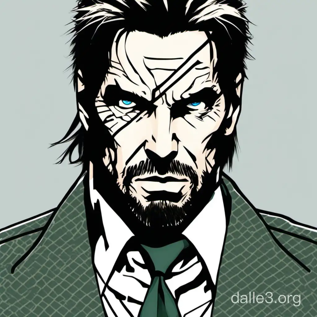 Big Boss from Metal Gear Solid in Zoolander style