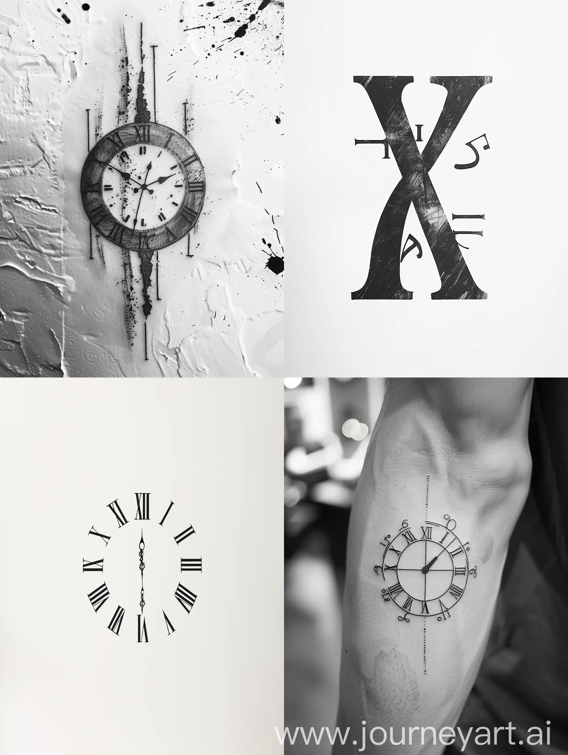 Minimalist-Roman-Numeral-Tattoo-Design-on-White-Background