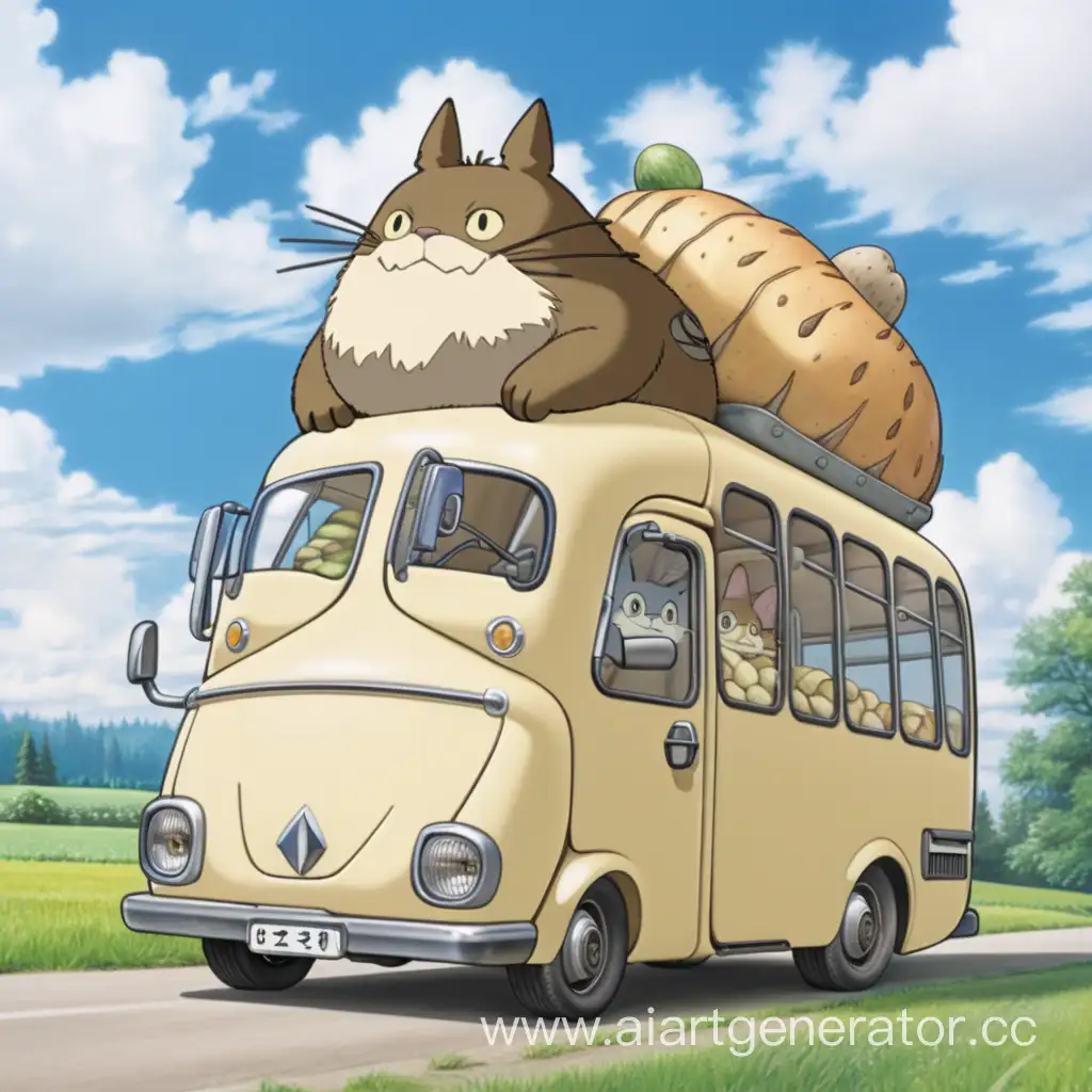  Картобус - Логотип для службы доставки еды из Белоруссии. Изображение автобуса "Котобус" из аниме "Мой сосед Тоторо" и его гибрид с картофельным клубнем 