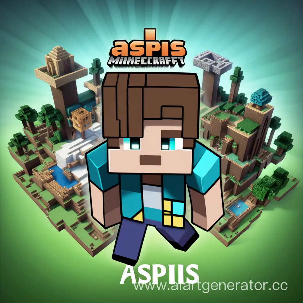 ASPIS title minecraft style