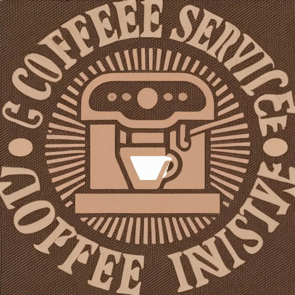 logo, coffee bean, coffe-cup, coffee machine,espresso machine, with the text "coffee service", typography, be used in Automotive industry