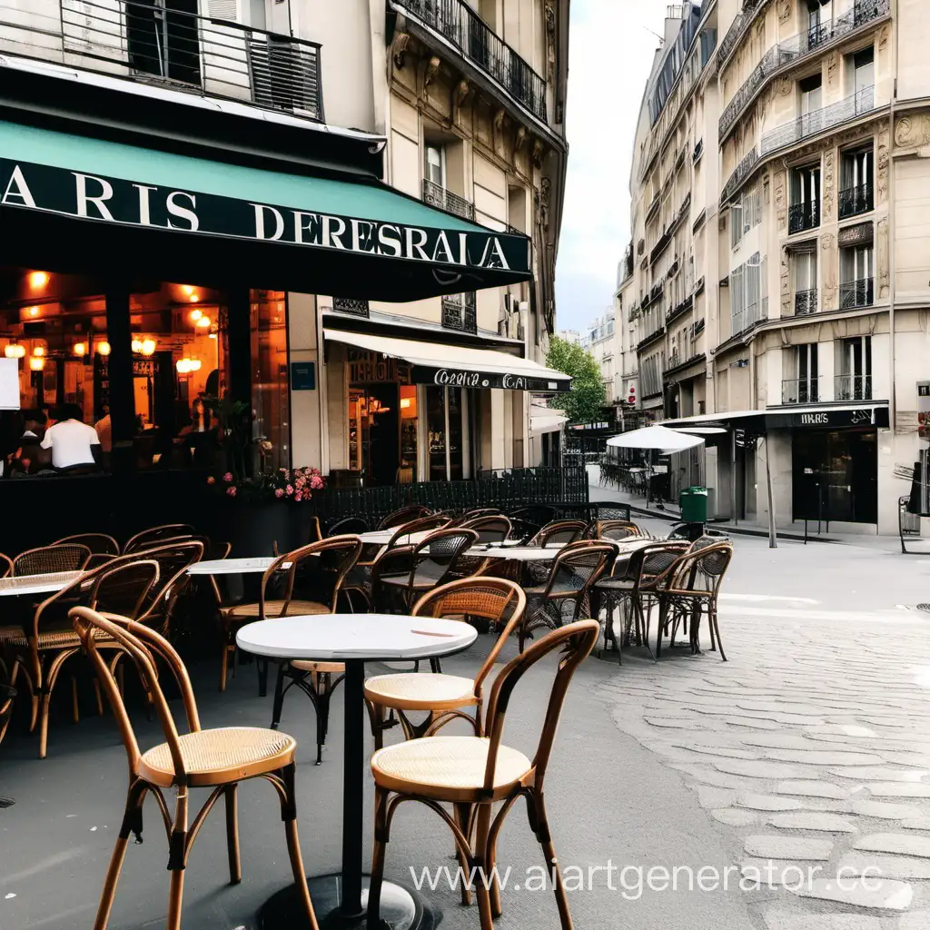 Париж возле кафе столик сидишь без человека 