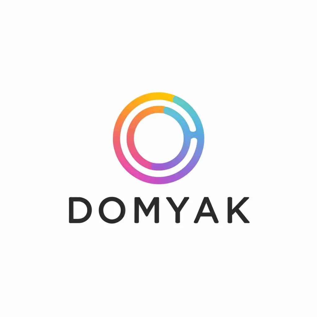 a logo design,with the text "DOMYAK", main symbol:bulat,Minimalistic,be used in Entertainment industry,clear background