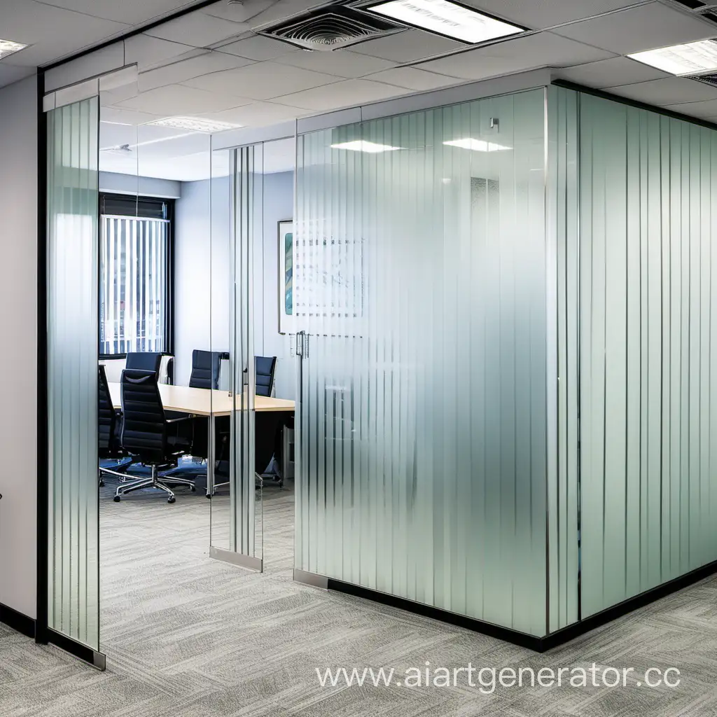 Modern-Glass-Office-Partition-with-Frosted-Film-and-Stripes