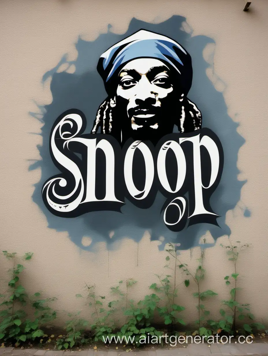 Beautiful inscription: Snoop Ton in the style of wall painting