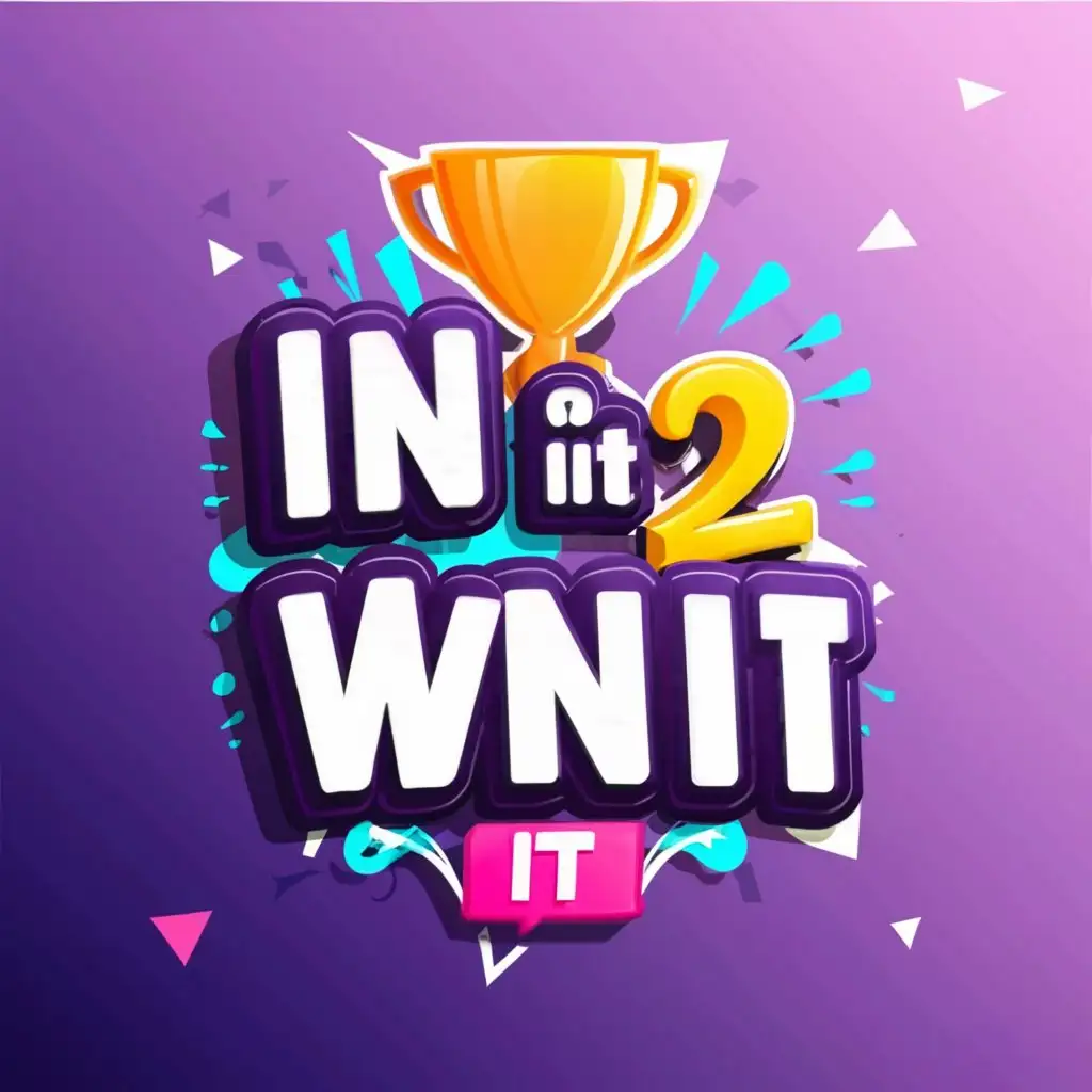 a logo design,with the text "In It 2 Win It", main symbol:fun,Moderate,be used in Entertainment industry,clear background