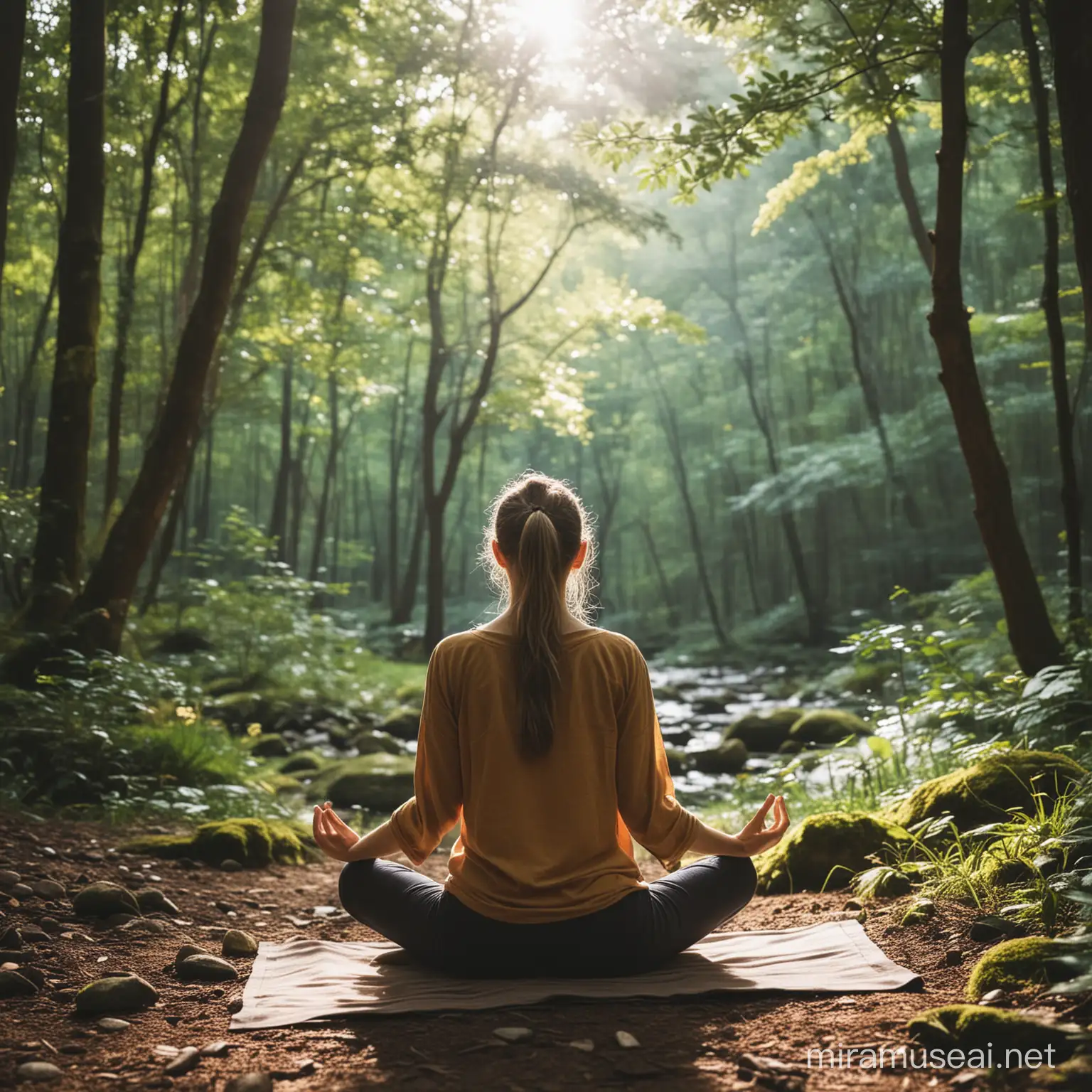 Serene Meditation in Natural Setting