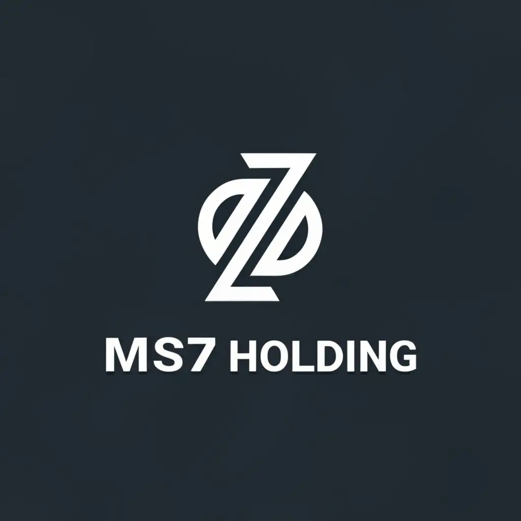 a logo design,with the text "MS7 holding", main symbol:Share of company,Moderate,be used in Finance industry,clear background
