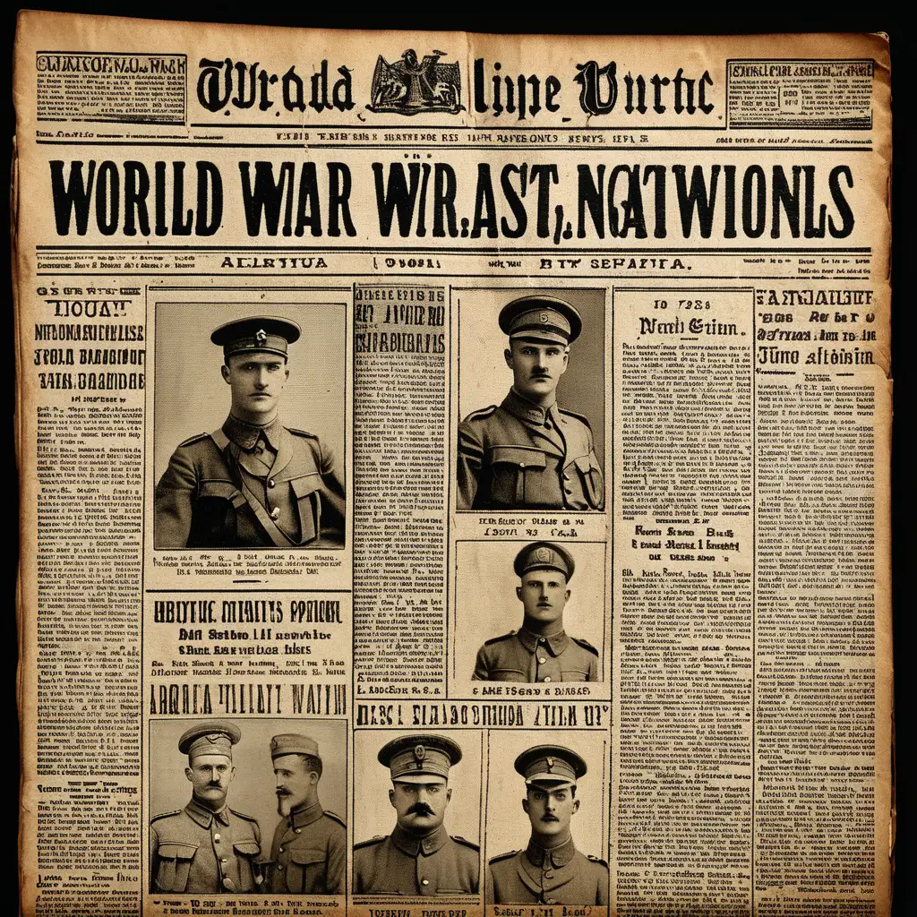 Authentic World War One Newspaper Replica
