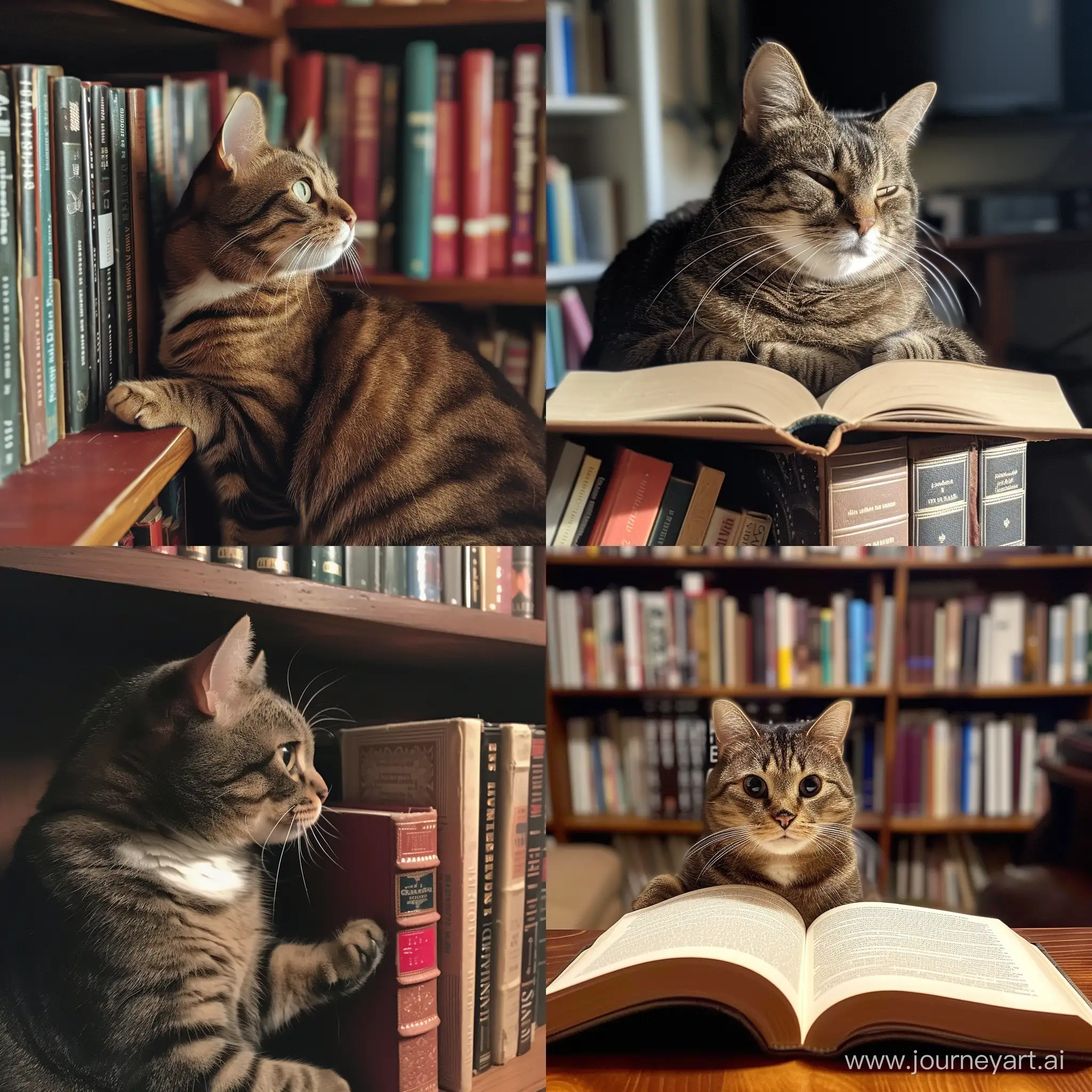 Cat like a bookstagrammer realistic meme