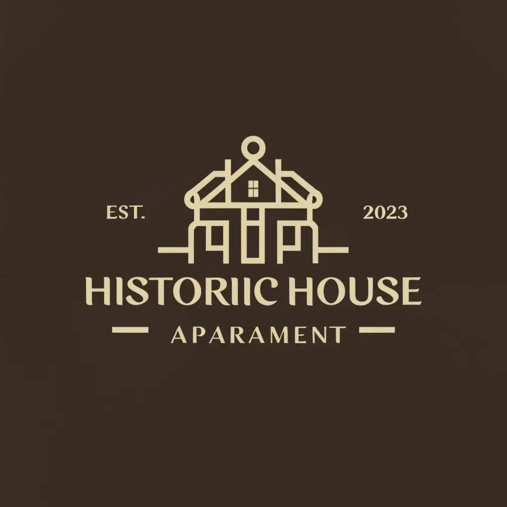 a logo design,with the text "Historic House Apartment", main symbol:Victorian Style House,Minimalistic,be used in Travel industry,clear background
