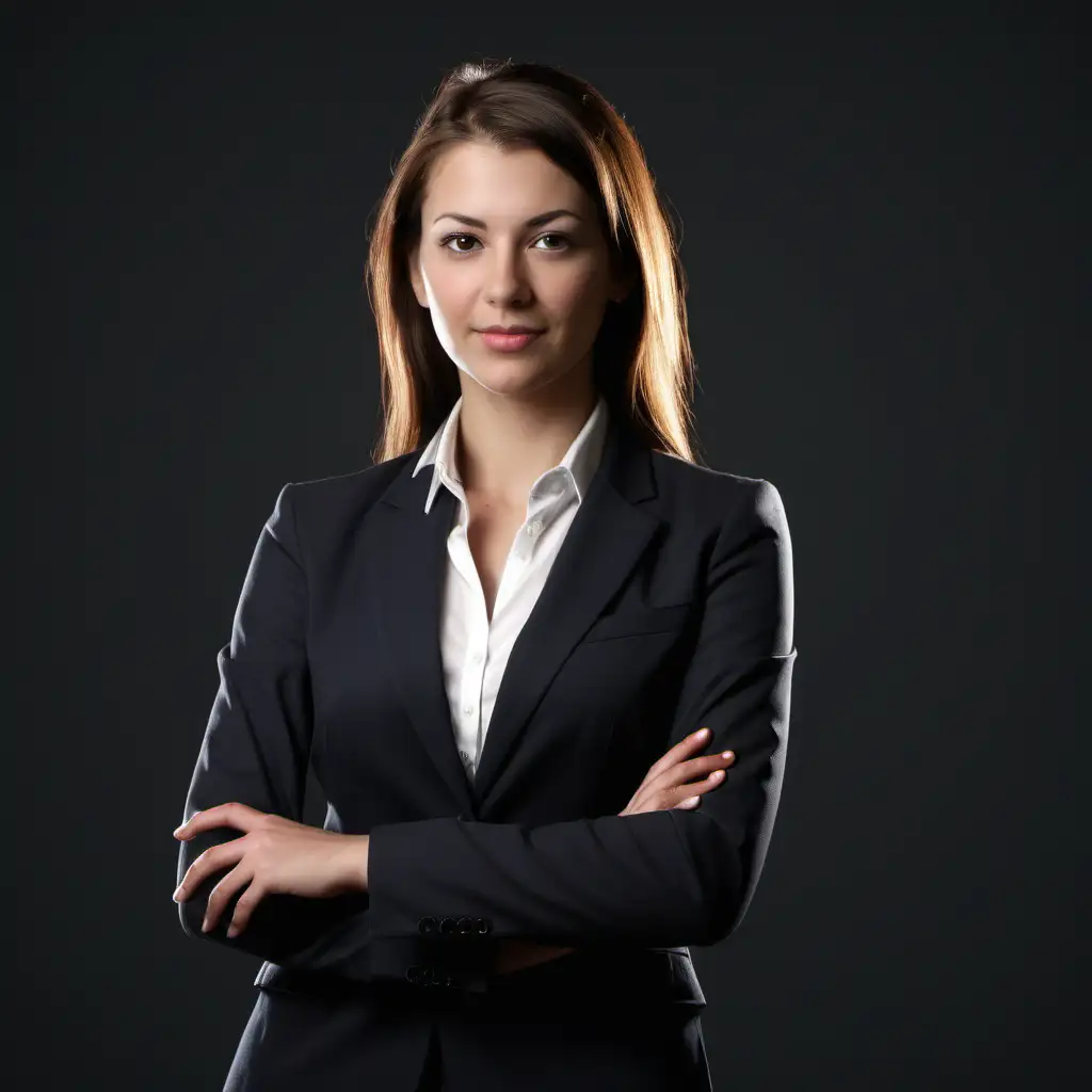 Young Businesswoman Standing in Natural Lighting