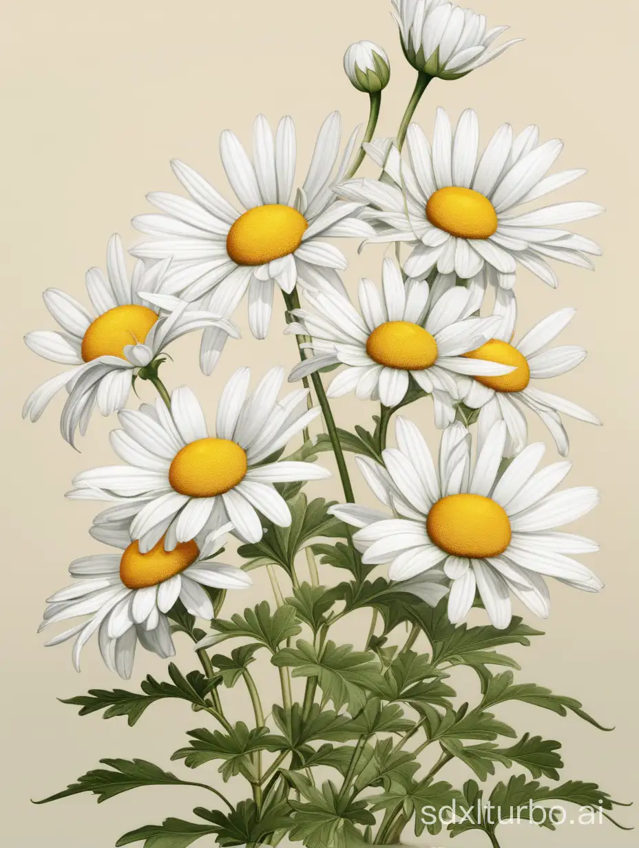 daisy,Chinese traditional style,blooming