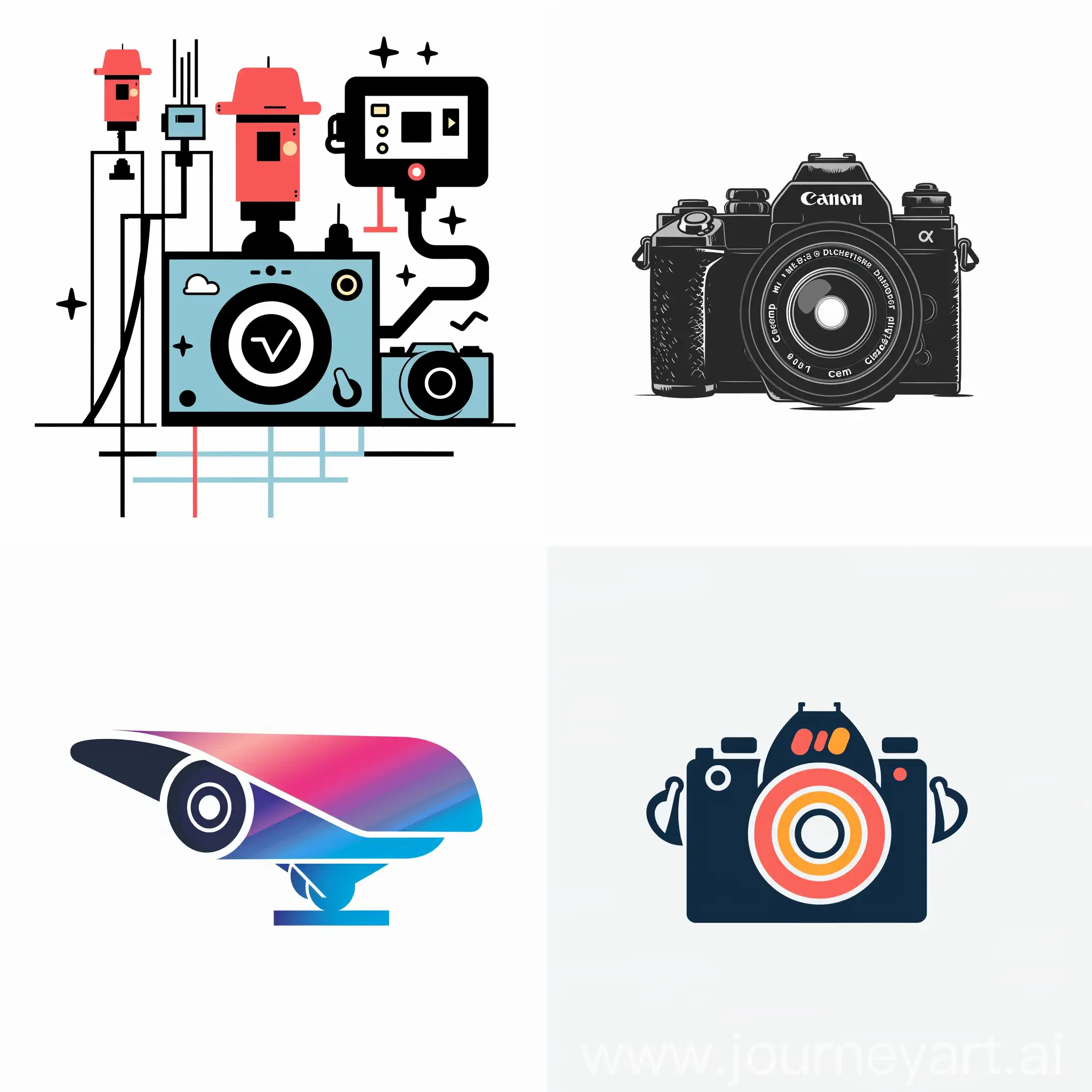 Professional-Electrician-Logo-with-Camera-Icon