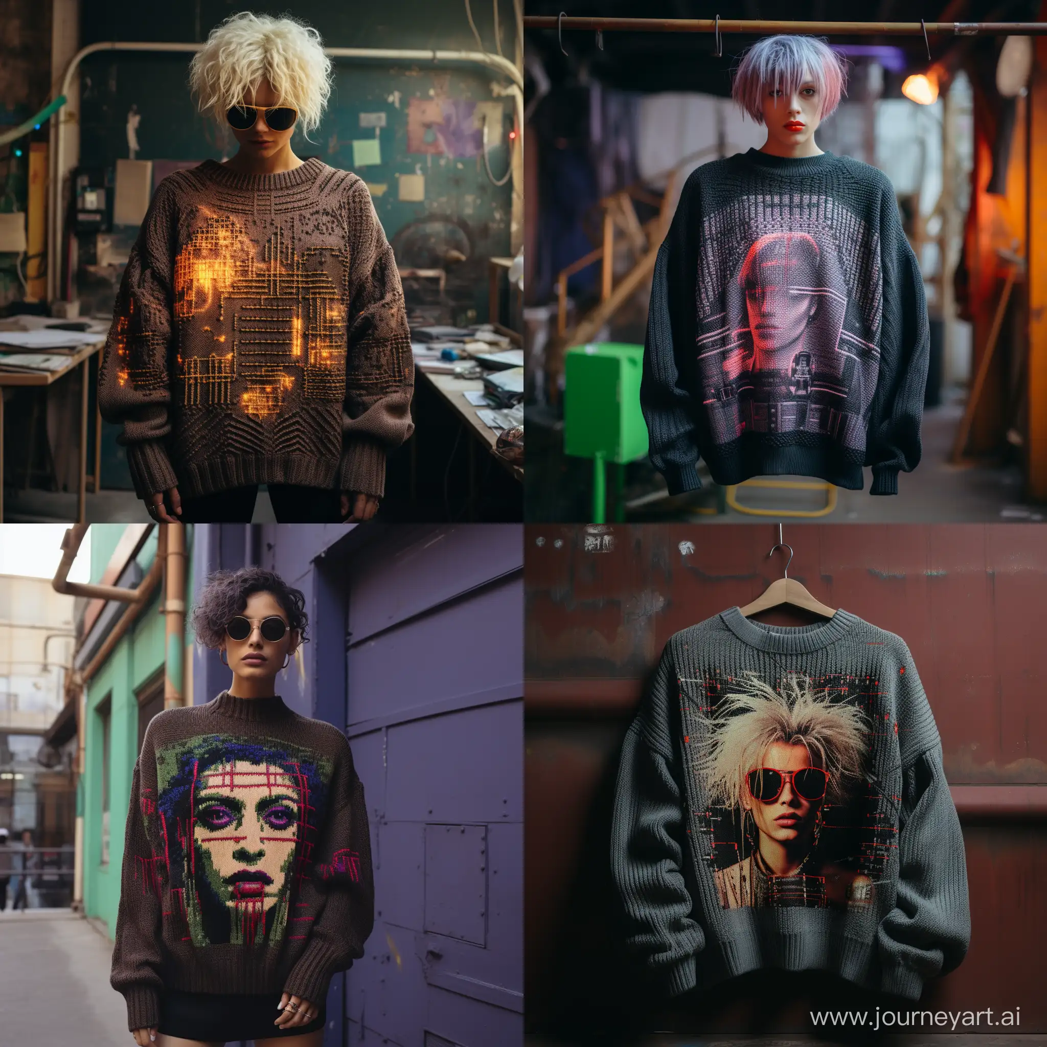 Cyberpunk-80s-Oversize-Knitted-Sweater-with-WorldControlled-Computer-Image