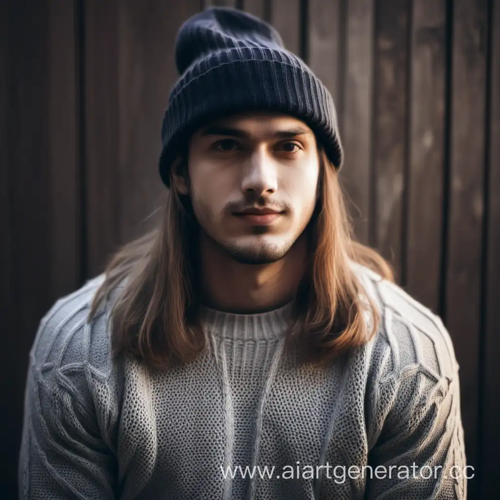 Stylish-Man-in-Cozy-Winter-Attire-with-Long-Hair