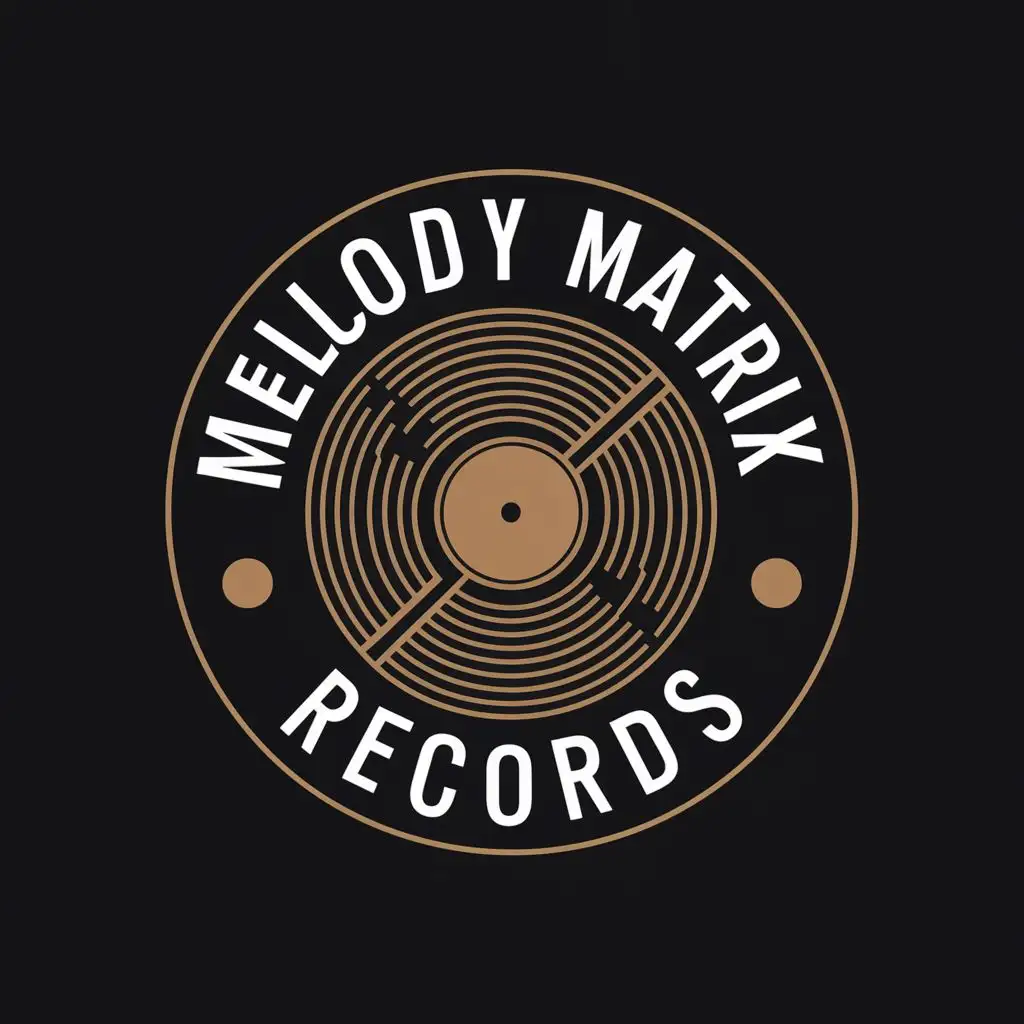 logo, A music record, with the text "Melody Matrix Records", typography, be used in Entertainment industry