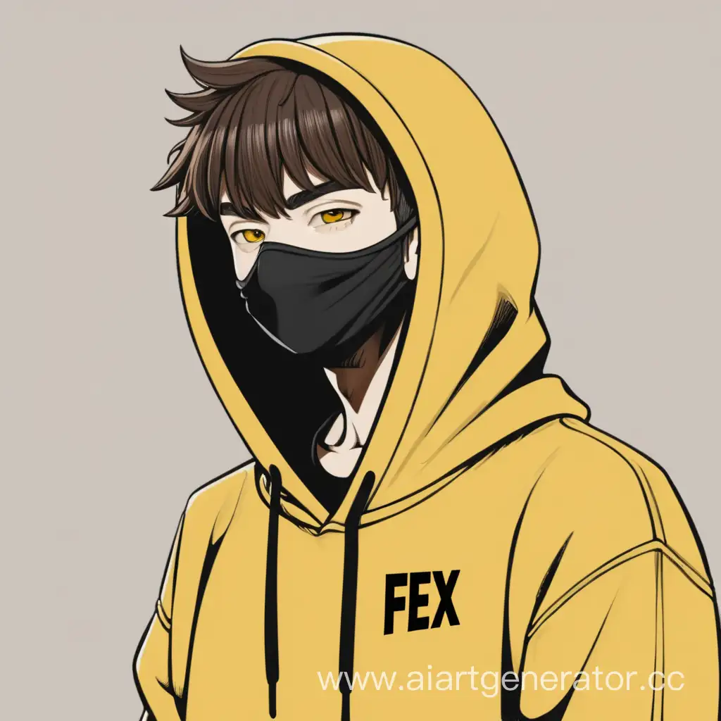 Fashionable-Urban-Style-FexNine-Yellow-Hoodie-and-Black-Mask