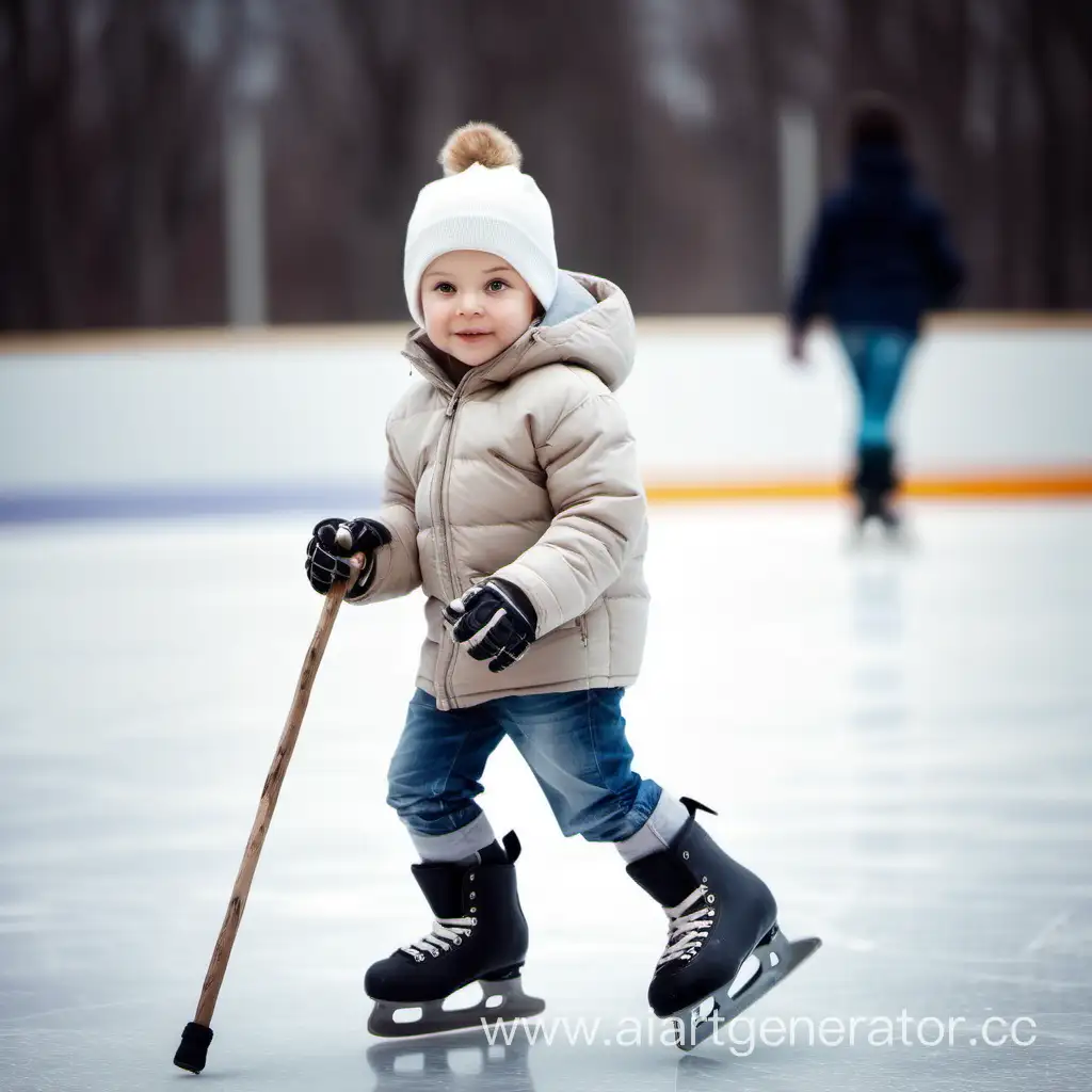 Adorable-Toddler-Skating-with-Joyful-Curiosity